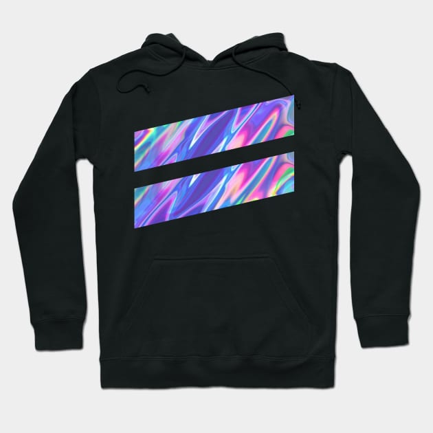 Double Slash, Abstract Colorful Geometric Graphic Design Hoodie by MouadbStore